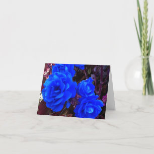 Blau-elektrische Rose Karte