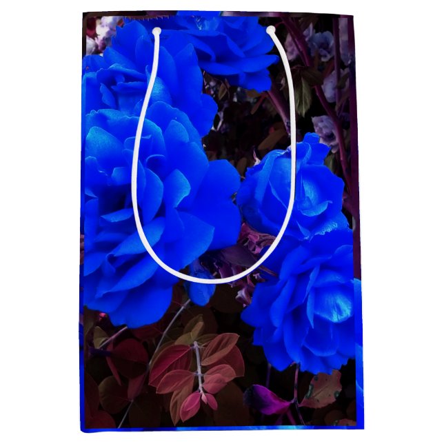 Blau-elektrische Rose Mittlere Geschenktüte (Vorderseite)
