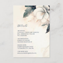 Blau-Elfenbein-Blumen-Hochzeit mit feiner Kunst