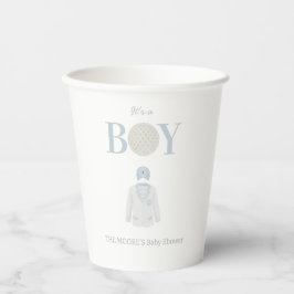 Blau es ist ein Baby Golf Thema Baby Dusche Pappbecher