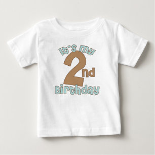 Blau Es ist mein zweiter Geburtstag Baby T-shirt