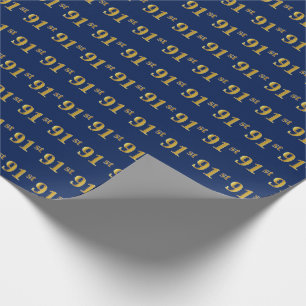 Blau, Falschgold 91. Ereignis Geschenkpapier
