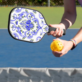 Blau-Farbe Grün und Weiße Damaskus Pickleball Schläger