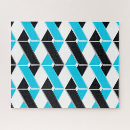 Blau, fett, cool, trendig geflochtene geometrische