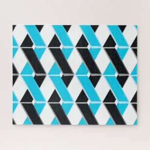 Blau, fett, cool, trendig geflochtene geometrische