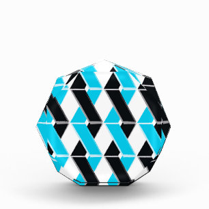 Blau, fett, cool, trendig geflochtene geometrische fotoblock