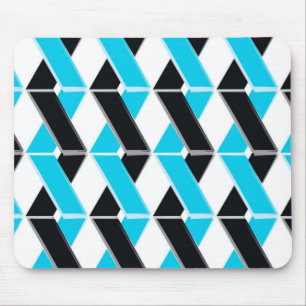 Blau, fett, cool, trendig geflochtene geometrische mousepad