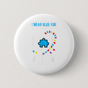 Blau für meinen Bruder Autism Awareness Familie Sc Button