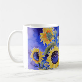 Blau für Sie Sonnenblumen Kaffeetasse