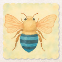 Blau gebänderte Bienen-Plastik-Unterlage