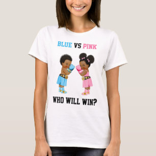 Blau gegen Pink Wer wird das Box-Thema Geschlecht  T-Shirt