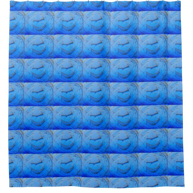 blau geklatschte Hände Duschvorhang (Vorderseite)