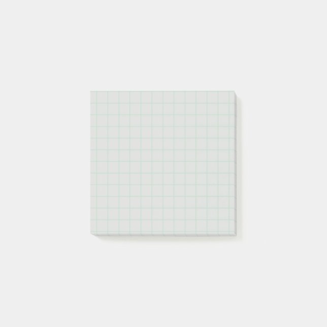 Blau gekreuztes Muster Subtile Grid Design Post-it Klebezettel (Vorderseite)