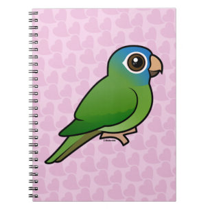 Blau-gekröntes Conure Notizblock
