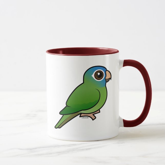 Blau-gekröntes Conure Tasse (Rechts)