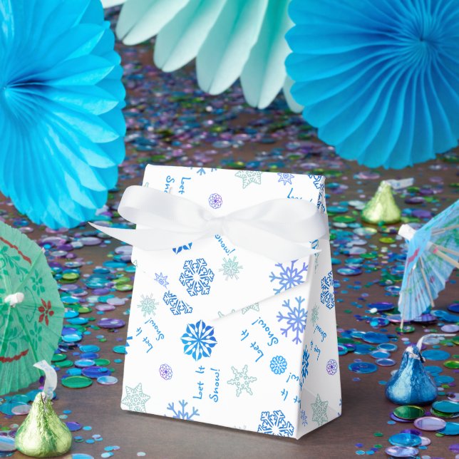 Blau Gelassen Schneeflocken Wählen Sie Ihre Farbe Geschenkschachtel (Party)