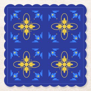 Blau & Gelb Azulejo Untersetzer