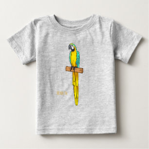 Blau-Gelb-Cartoon Baby T-shirt