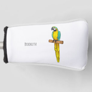 Blau-Gelb-Cartoon Golf Headcover