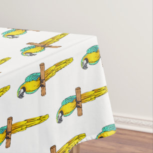 Blau-Gelb-Cartoon Tischdecke