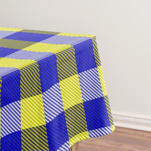 Blau Gelb Gingham Karo Design  Tischdecke (Von Creator hochgeladen)