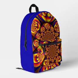 Blau, Gelb, Goldmini Bedruckter Rucksack