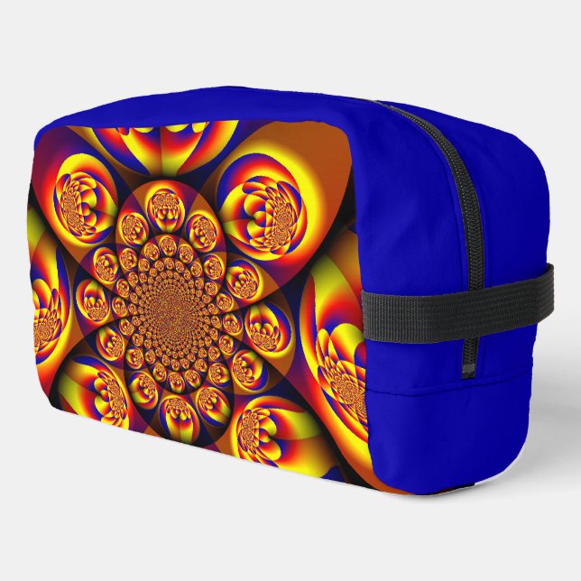 Blau, Gelb, Goldmini Waschbeutel (Linke Seite)