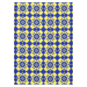 Blau Gelb Karo Argyle-Muster Tischdecke