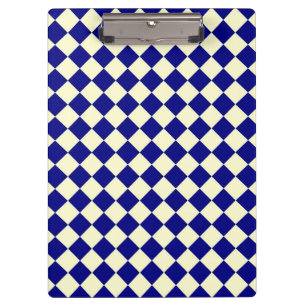 Blau Gelb Karo Diamantmuster Klemmbrett