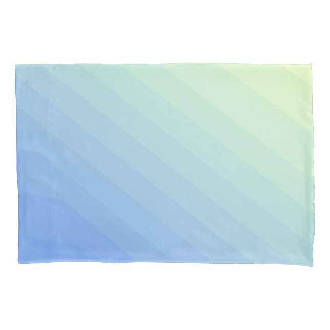 Blau-Gelb Ombre Kissenbezug (Vorderseite)