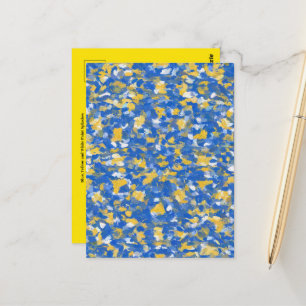 Blau, Gelb und Weiß Postkarte