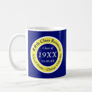 Blau, Gelb und Weiß, Wiedersehen-Tasse der Klasse Kaffeetasse