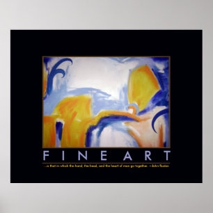 blau-gelbe Abstraktion feine Kunst Poster