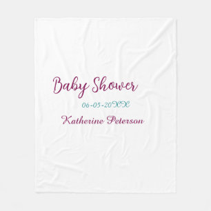 Blau gelbe Babyparty Name Datum Tier Ohr süß Fleecedecke