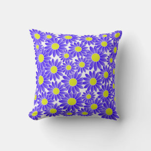Blau-Gelbe Blume Kissen