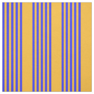 Blau-gelbe Fünf-Streifen-Muster Stoff