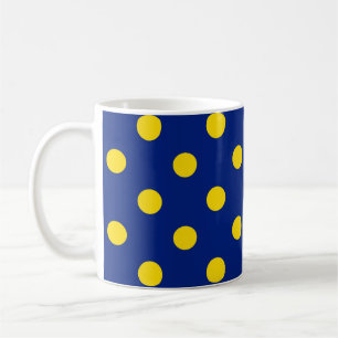 Blau Gelbe Punkte Design Kaffeetasse