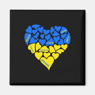 Blau Gelber Friedens Taube Herz Ukraine Hoffnung L Magnet
