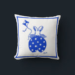 Blau-gelber Hase mit Kite Kissen<br><div class="desc">neues "Junge"-Hase</div>