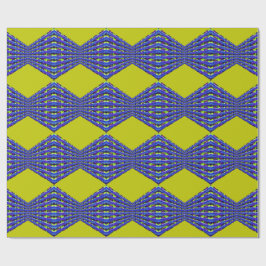 blau-gelbes Musterdesign Geschenkpapier
