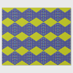 blau-gelbes Musterdesign Geschenkpapier