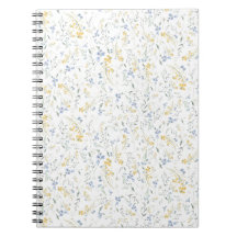 Blau Gelbes Wildblumenmuster