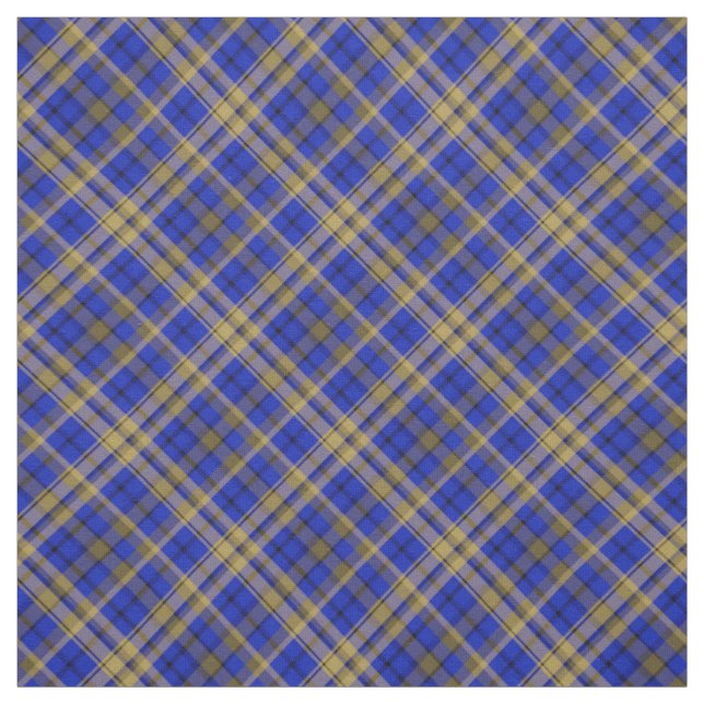 Blau-Gelbtartan kariert Stoff (Muster)