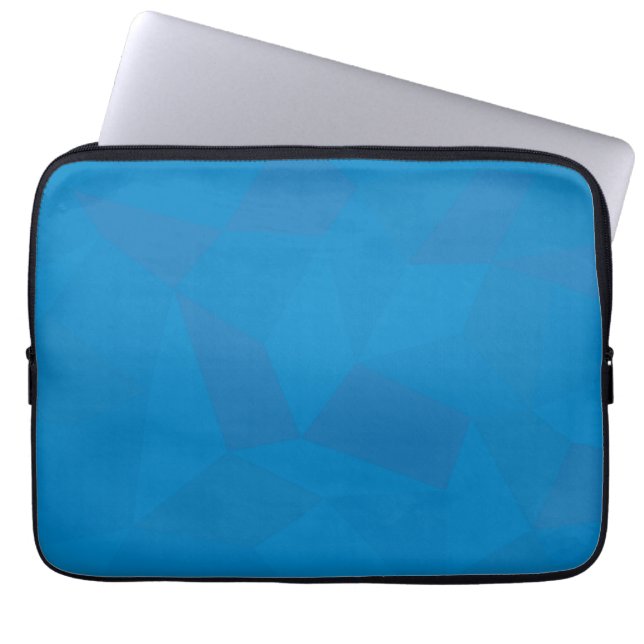 Blau, geometrisch, cool, einzigartig, trendig laptopschutzhülle (Vorderseite)