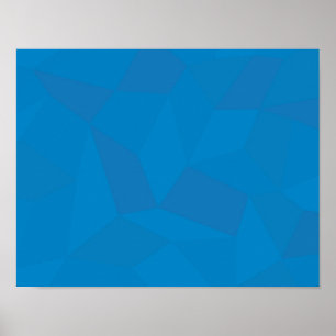 Blau, geometrisch, cool, einzigartig, trendig poster