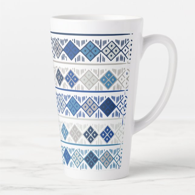 blau geometrisch milchtasse (Rechts)