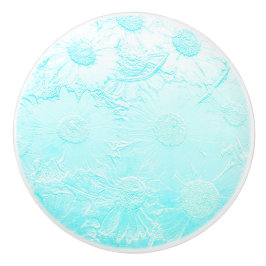 Blau geprägte blaue Blume-Muster blass Keramikknauf