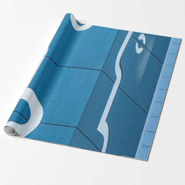 Blau Geschenkpapier (Ungerollt)