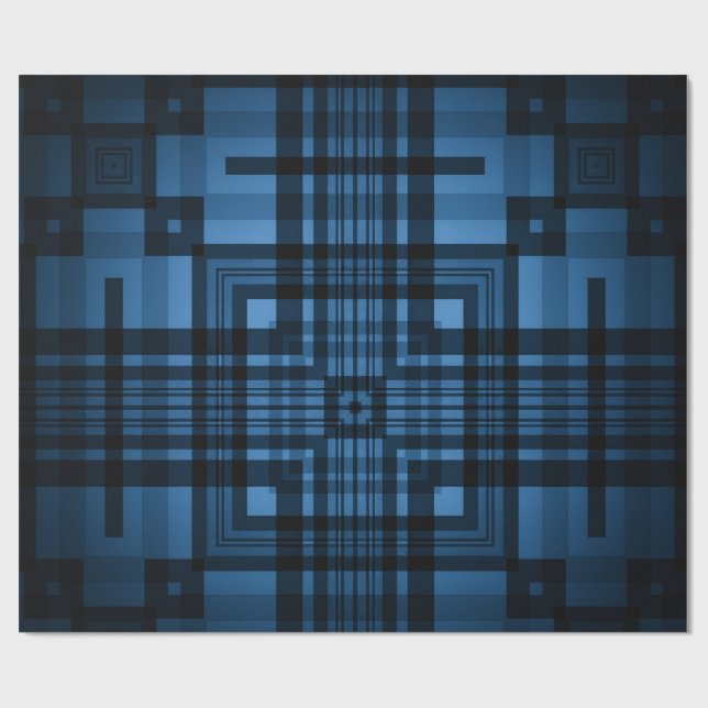 Blau Geschenkpapier (Flach)