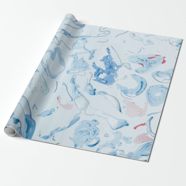 Blau Geschenkpapier (Ungerollt)